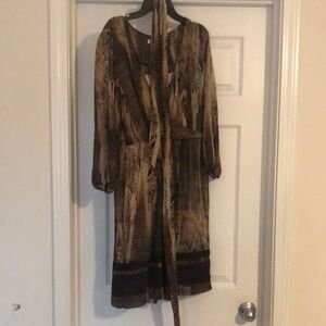 Chic Brown Patterned Dress
